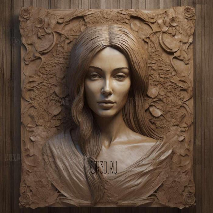 Monica Bellucci 1 stl model for CNC